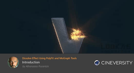 C4D教程-三维物体粒子消散破碎特效制作 Cineversity – Dissolve Effect Using PolyFX and MoGraph Tools